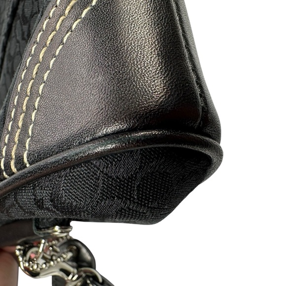 Coach Vintage Soho Signature Black Jacquard KissLock Wristlet purse. - Picture 9 of 11